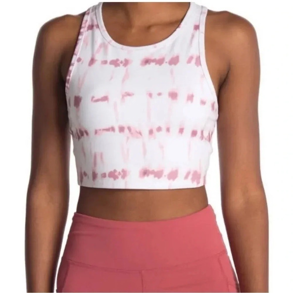 Threads 4 Thought Kady Pink Stripe Washed RacerBack Cropped Tank Size XS - Picture 1 of 11